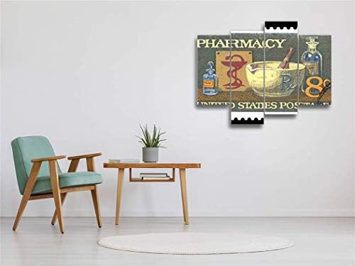 Пощенска марка в САЩ Аптека Платно монтаж на стена Арт Окачени Картини на Съвременни Произведения на изкуството Абстрактна Живопис