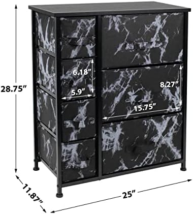 Скрин Sorbus с чекмеджета - Модулна кула за съхранение на мебели за спални, антре, гардеробна, офис - Стоманена рамка, дървена маса, Лесно выдвигаемые тъканни кутии (Мра?