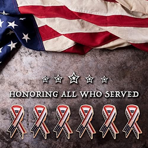 Jexine 100 бр Подаръци Ветерани на Ден в памет на САЩ Игли с ревери на Американското знаме от 4 юли Подаръци за Ветерани Мъже, Жени Солдатские Метални Междузвездни Ленти