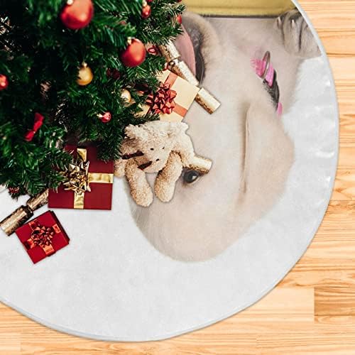 Декорация на Поли във формата на Коледно ALAZA, едно Малко Бижу под формата на Мини-Поли във формата на коледно дърво 35,4 Инча със Забавни Кученца за Коледно парти, Укра