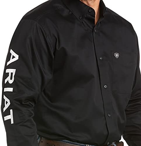 Мъжка риза класически cut от еднакво кепър лента през ARIAT с дълъг ръкав и копчета в западен стил