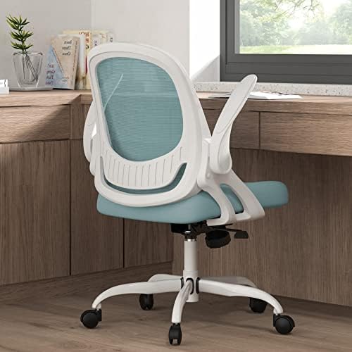 Стол за офис, Стол за работния плот, Удобен Ергономичен Въртящо Компютърен стол, Офис стол от дишаща мрежа, Работно стол с лумбална