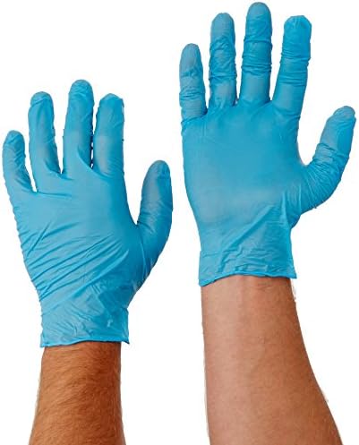 Ръкавици за еднократна употреба MCR Safety 7010XL Индустриален клас без нитрил/винил прах с закатанной белезници, Сини, X-Large,