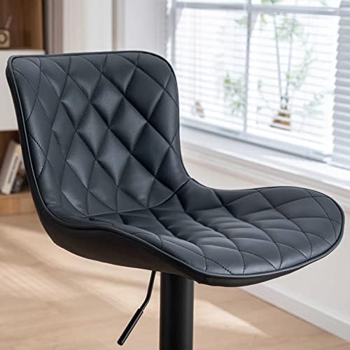 Бар столове Kidol & Shellder Комплект от 2-те Висока продуктова столове с меки възглавници, бърза събрание за 3 минути и ергономичен дизайн - Регулируеми и въртящи бар столо