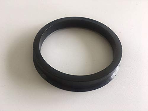 NB-AERO 4 бр. Черен пръстен от полиуглерода от 73 мм (колелце) до 58,1 мм (Ступица) | Централно пръстен Hubcentric от 58,1 мм до