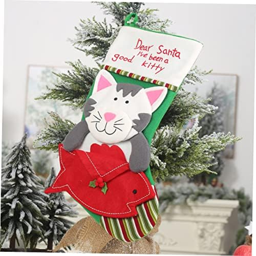 SEWACC Празничен Окачен Отглеждане на Коледни Чорапи Висящи Пухкава Чорапи за Коледно Чанта За Чорапи Чанта За Чорапи Чорапи Красят