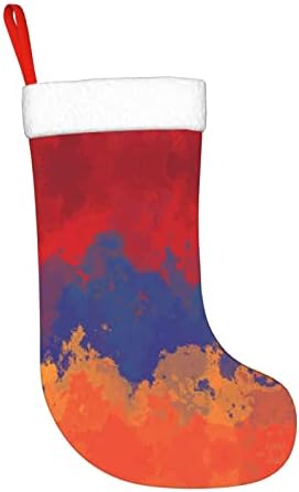 QG ZZX Арменски Флаг Коледен Отглеждане на Коледни Чорапи, Окачен Чорап За Камина 18 Инча Празнична Украса