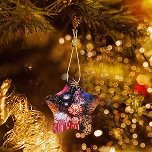 Красиви Фойерверки 2022 Коледен Керамични висулка за украса на Коледната елха