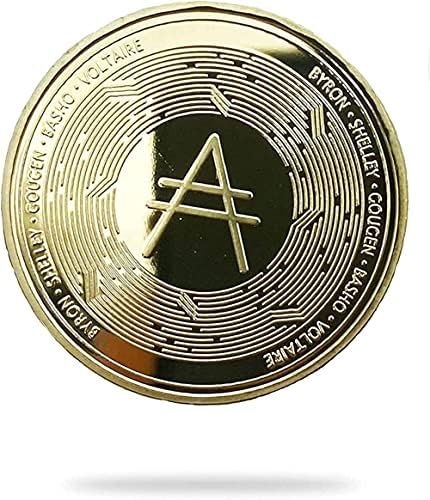 Cardano ADA | Виртуална валута Криптовалюты | Позлатен Художествена монета Challenge | са подбрани Възпоменателна монета Bitcoin в Пластмасова кутия