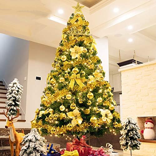 6-Подножието на Изкуствена Коледна елха със светлини, Навесная от екологично чисти смърчови премиум-клас от PVC с 300 led крушки,