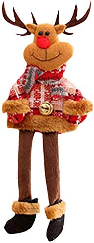 XIOS Коледна Украса Зимните Празнични Украси Кукла Малки Коледни Украси, Коледни Висулки Декор Дървена Венец Мъниста (A, Един размер)
