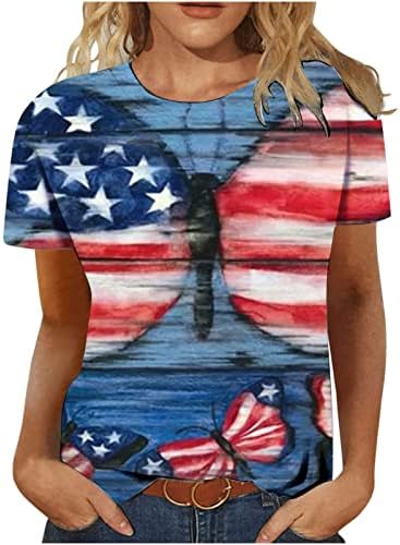 Ризи в Американската Лента с Графичен Модел за Дами с Къси Ръкави, с дълбоко Изрязано под Гърлото, За Късна Закуска, Секси Потници,