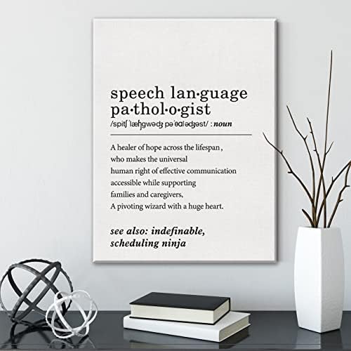 GTGIC Подарък логопедична терапия Платно Стени Книга за Изкуството на Словото Език Патолог Определяне на Печат Плакат Декор Бала