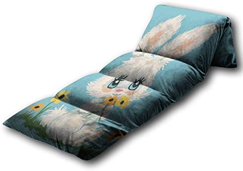 Детска Подови Възглавници BedWhite Rabbit Stock Иллюстрациядомашняя Подови Легло, Преносим Подложка за спане, Пътуване, Игри за