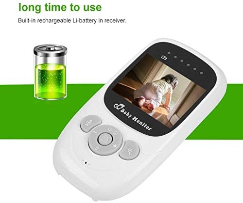 Видеоняня ASHATA с камера, 2.4-Инчов LCD-умен Безжичен Видеоняня с честота 2.4 Ghz Дигитална Камера за Наблюдение на детето, Цифрова Камера с Датчик за температура, Аудио-вид