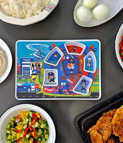 K ONIJO Happy Dinner Plate - Забавната игра детски тава за Придирчиви Консуматори! Изработен от устойчив меламин, могат да се мият