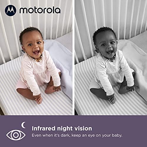 Motorola Baby Monitor VM65-5 WiFi Видеоняня с 2 камери HD 1080p, се свързва с приложение за смартфон, обхват 1000 фута, двупосочен