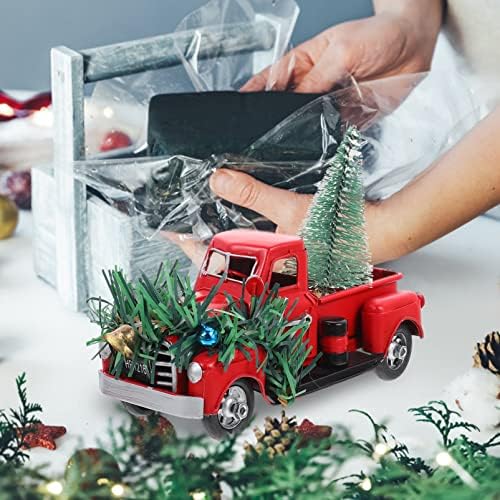 PRETYZOOM Празничен камион Подаръци Подарък Снежна Пикап Кухня Коледа Стар Стил Настолни Дървета Скулптура за бижута Стари Играчки