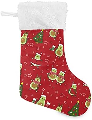 HJJKLLP Коледни Чорапи с Авокадо, Дълги Чорапи с шоколадови Бонбони, Сладки Бебешки Персонализирани Чорапи с Декорация от Кристал