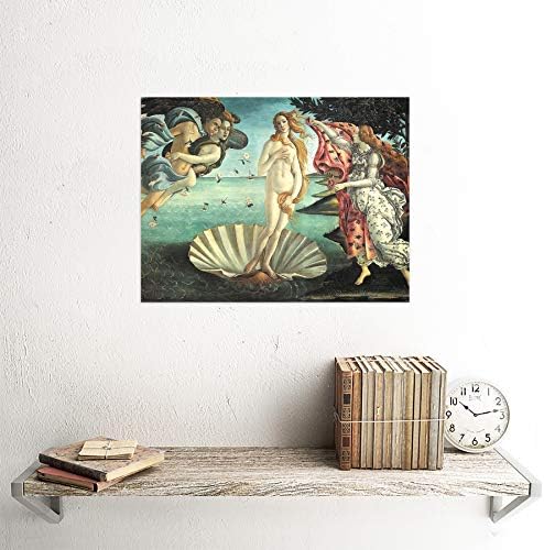 Малък Син Coo Картина на Морска Мивка Богинята на Раждането на Венера на Ботичели Арт Принт Плакат Стенен Декор 12X16 Инча