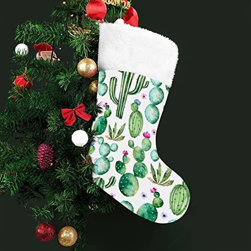 Cactus Растения Коледен Отглеждане на Коледна Елха Окачени Чорапи за Камината, с Къси Плюшени Белезници Украса за Дома Празнични Партита