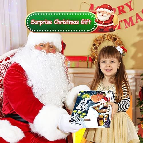 Адвент-Календар на 2022 година, Пъзели-Пъзел Коледа Подаръци за деца, Подарък Кутия с Календар за Обратно Броене на Коледа, 24шт