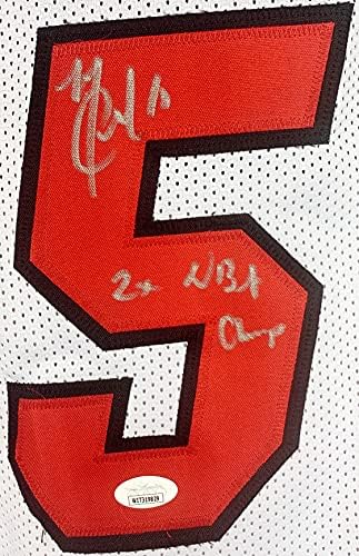 Марио Чалмърс подписа фланелка с автограф и надпис NBA Miami Heat JSA ITP COA