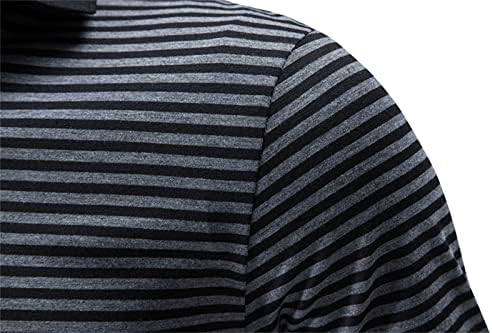Maiyifu-GJ Мъжка Тениска за голф в тънка ивица с лек яка и Къс Ръкав, Влагоотводящая Тенис риза
