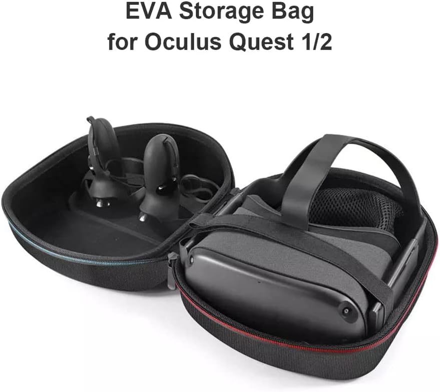 Пътна чанта за носене Oculus Quest 2 Quest VR Слушалки Сензорни Контролери Твърд Калъф EVA Калъф за съхранение на vanpower/forOculus/форОкулус/Преносима чанта За носене ///260x220x180 мм /Без