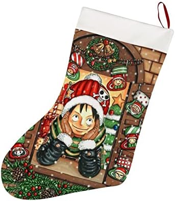 GDVOINS Аниме Коледни Чорапи, Персонални Коледни Чорапи за Коледно Новогодишната Парти Аксесоари Коледен Декор 10,2 W x 16,5Л
