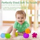 Сензорни топки за бебета 3-6 месеца - 6 опаковки и Силиконови Прорезыватели за бебета, Замразени играчки за никнене на млечни зъби за бебета - 4 опаковки от ROHSCE