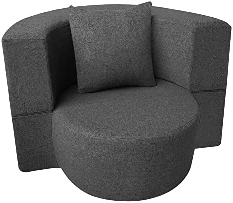 Модерен разтегателен диван ANONNER 12 См, Сгъваем стол с възглавница от пяна с памет ефект, Разтегателен-futon на пода и стол за