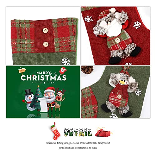 CLOACE Големи Коледни Чорапи 3D Дядо коледа, Снежен човек Чул за Коледни Чорапи, Семейно Парти Празничен Камина Коледно Дърво Висящи Украшения (Опаковка от 2)