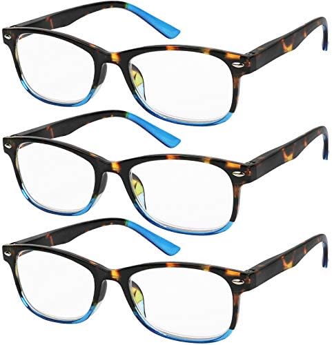 Очила за четене Success Eyewear, Определени от 3-те Висококачествени Ридеров с пружинным тръба на шарнирна връзка, Мъжки и Женски