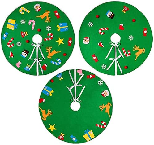 GFDFD САМ Фетровая пола за Коледната елха, Нетъкан декорация за Коледната Елха, Подложка за настилки, Детски играчки, Коледна декорация (Цвят: A, Размер: 20305 см)