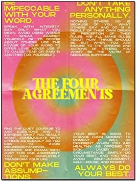 Художествен Плакат ToMart, Ретро Плакат с четири Споразумения, Печат върху Платно, Коллекционный подарък (4), Плакати с Живопис