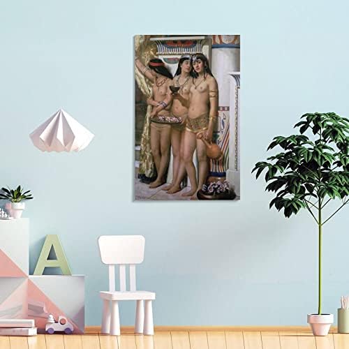 Художествени Плакати Джон Collier Фараоните Камериерки Естетически Плакати, Стенни Художествени Картини на Платното за Декора на