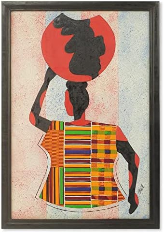 Основните цветове на NOVICA Или Jewel Colors Народни художествени картини Kente Картина от Гана Водонос