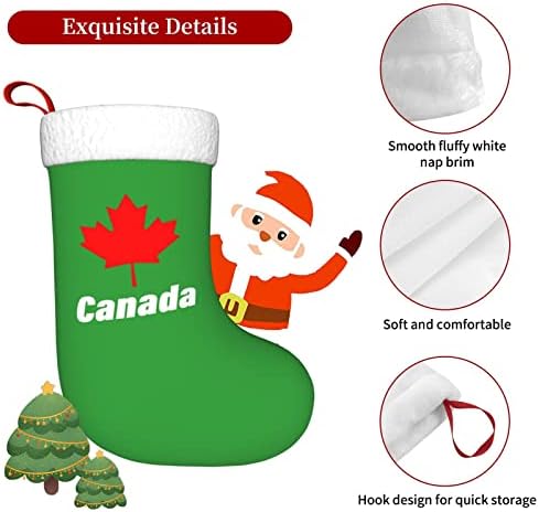 CUTEDWARF Канадски Коледни Чорапи с Кленов Лист, Украшения за Елхи, Коледни Чорапи за Коледа на Празнични партита, Подаръци 18 Инча
