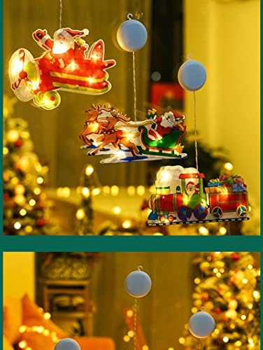 luckymeet Коледни Декоративни Светлини, Празнична аранжировка на Витрини на Магазина Макет на Сцената Лампа за присоске дрънкулки