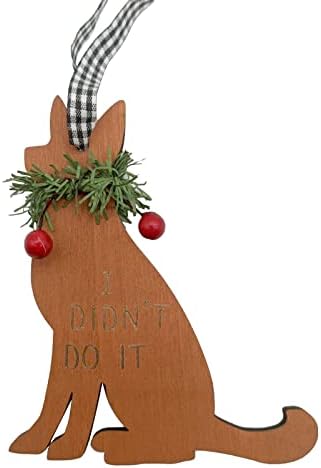 Мини Балони за Партита Дървена Коледна Куче с Венец от Червени Плодове Коледно Дърво Висулка Коледна Украса Занаяти Стъклени Кристали