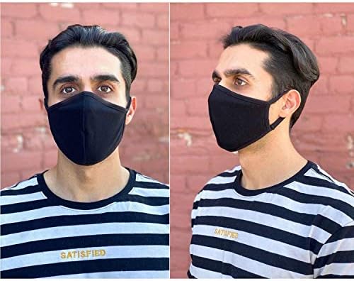 [5 Опаковки] Модни мъжки маска За устата - за Многократна употреба Миещи Дишащи Памучни маски за лице