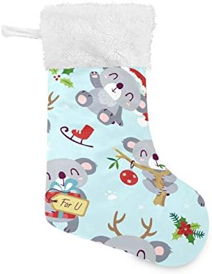 Коледни Чорапи ALAZA с Анимационни Коалой, Класически Персонализирани Големи Чорапи, Бижута за Семейни Тържества, декорация за Партита,