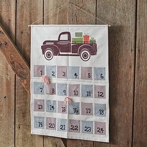 Адвент-календар CTW Home Collection - Colonial Tin Farm Works Truck, текстилен, ширина 26 см и височина 34 инча