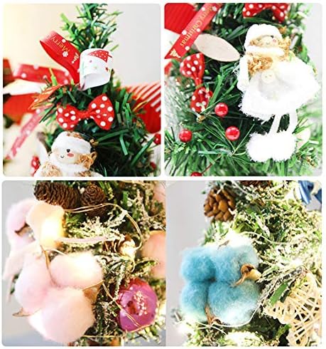 Aimeely Изискана Маса Мини-Коледна Елха за вашия дом офис Празнични Украси 3#
