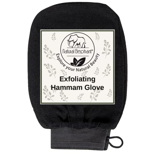Натурална Отшелушивающая ръкавица за хаммама Elephant - Рукавица за ексфолиране на лице и тяло 5 и 10 x (2 черни, 2 кафяви, 1 Портокал