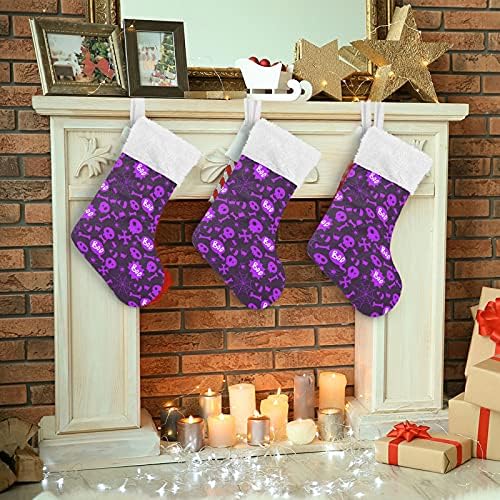 Коледни Чорапи ALAZA, Класически Персонални Декорации за Отглеждане в Голям размер за Семейни Тържества, декорация за Партита, 1