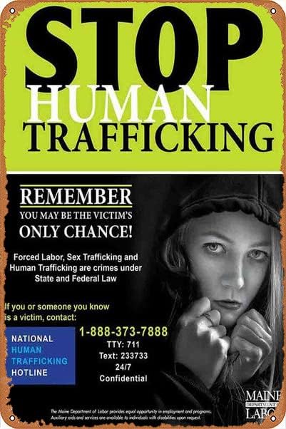 RMLYUSR Плакат За трафика на хора Стенен Декор - Тенекеджия Знаци Метални 12x8 Инча, Украса Стенен Декор