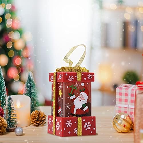 Коледни Творчески Подаръци Светещо Коледно Дърво игри на Декорация на Коледна Елха Малки Подаръци Преносима Светещ Подарък Кутия