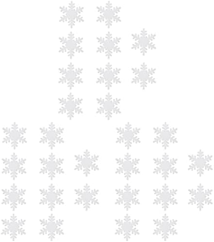 Витрина с Снежинками, Коледни аксесоари, Стъкло Прозореца за бижута, зимни орнаменти за врати, Бели етикети, Снежинки, Коледна страна